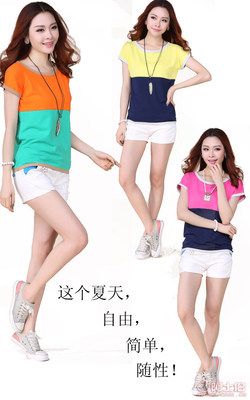 2016新款簡(jiǎn)約百搭棉質(zhì)短袖T恤女款——大碼一件代發(fā)，廠家直銷(xiāo)優(yōu)選